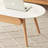 White Stone + Solid Wood Oval Coffee Table