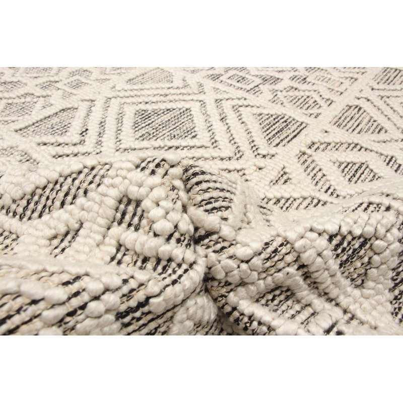 Tapis rectangulaire nouvel âge en laine Heink de conception unique 5 pi x 8 pi Heink