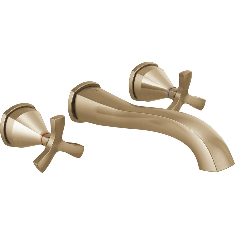 Stryke Wall Mounted Bathroom Faucet Trim, Champagne Bronze