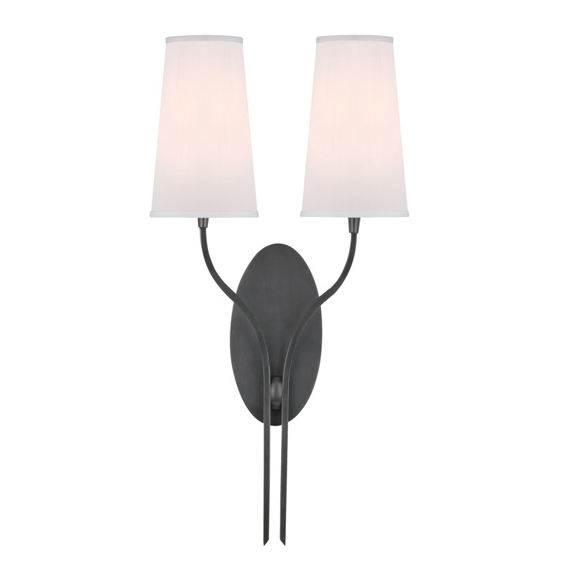Rutland 2 - Light Wallchiere, White, Polished Nickel