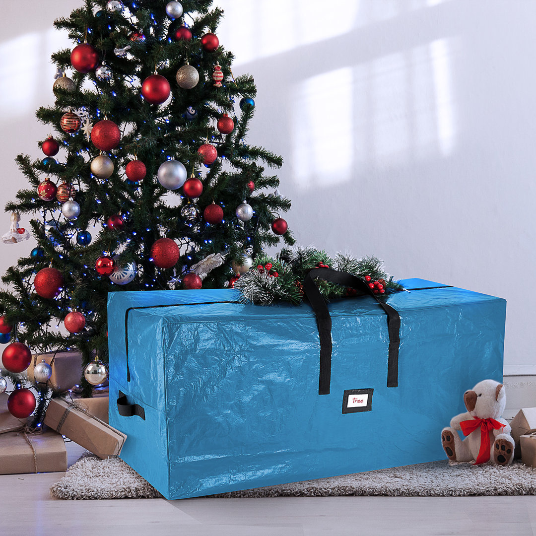 Durable Waterproof Christmas Tree Storage Bag The Holiday Aisle® Size: 30" H x 65" W x 15" D, Fits 9 Foot Tree Fits 9 Foot Tree