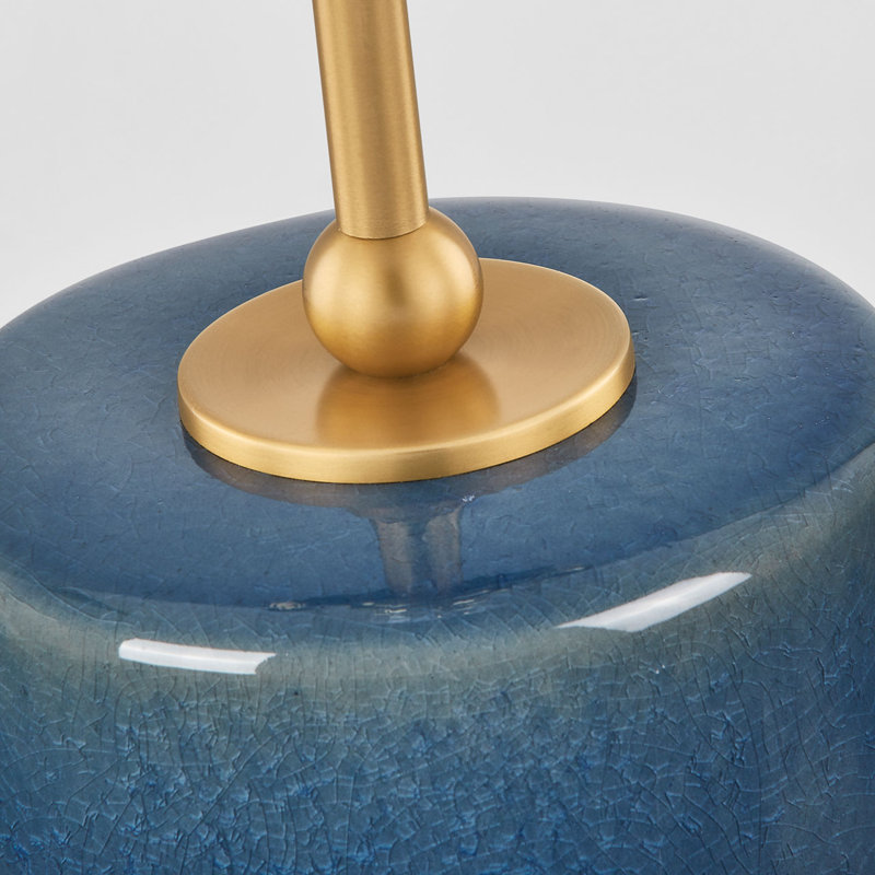 Lauren 26 Table Lamp, Deep Ocean Crackle