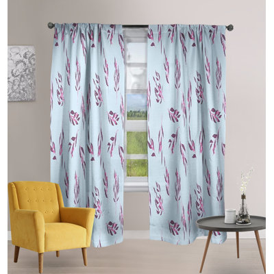 Paire de rideaux semi-transparents avec passe-tringle Bright
