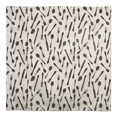 Sketchy Kitchen Utensils Navy 2 Tablecloth