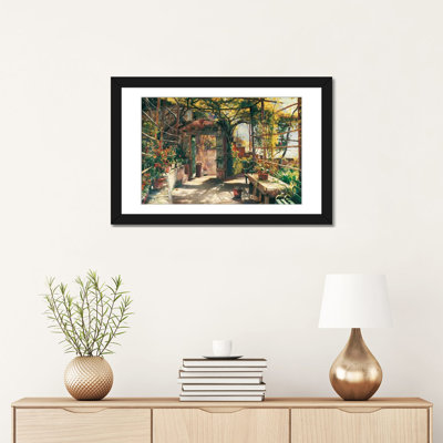 «In The Pergola» par Peder Monsted, impression sur toile