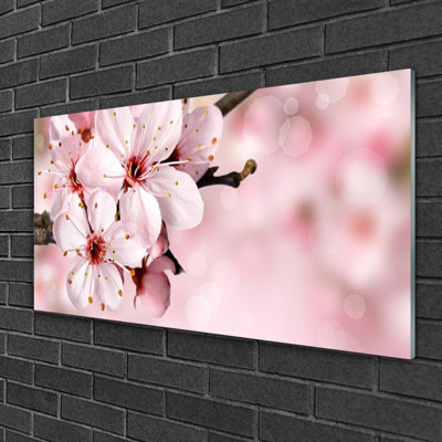 Floral Flowers - Unframed Photograph on Glass