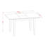 L'ensemble de table de salle à manger 3 pièces contient une table de cuisine rectangulaire avec feuille papillon et 2 chaises de salle à manger Parson en tissu de café, acajou-263835396-263835419-263835420