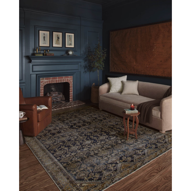 Magnolia Home by Joanna Gaines x Loloi Lenna Indigo / Natural Area Rug, Rectangle 2'3" x 3'9" 