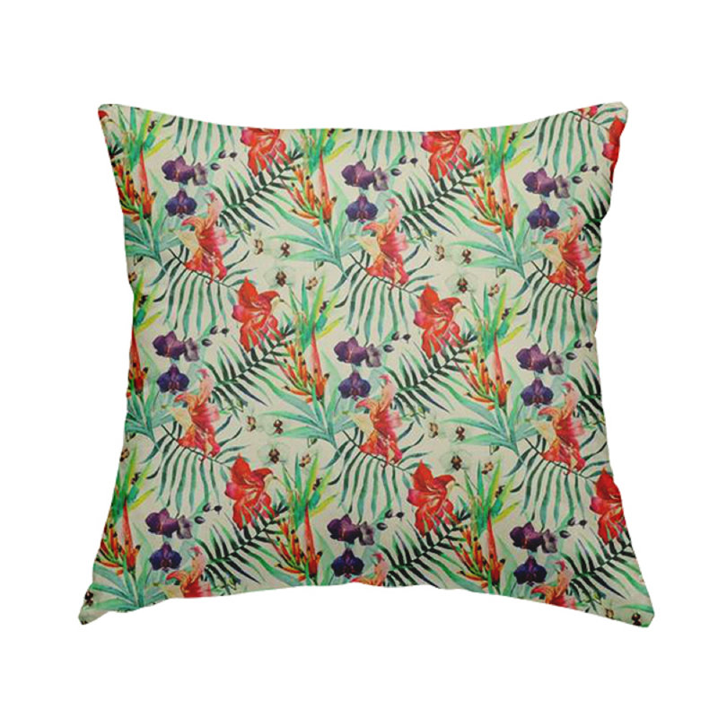 Olgethorpe Floral Square Throw Cushion, 55cm H x 55cm W x 5cm D