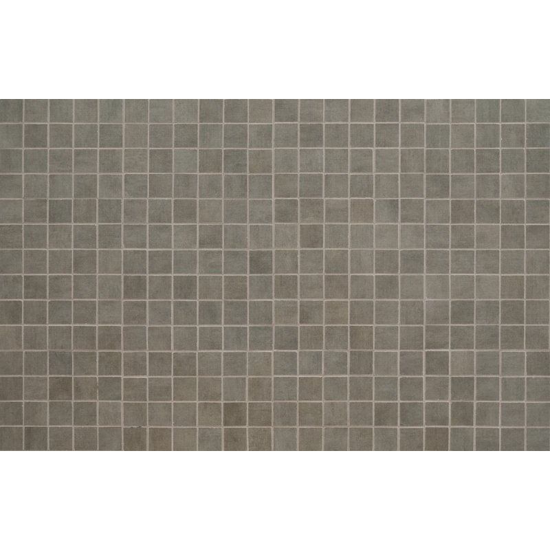 Jamboree 12 in. x 12 in. Matte Ceramic Mosaic Floor and Wall Tile, Cemento