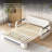 Kenidi 50.3'' Slipcovered Reclining Sleeper Sofa