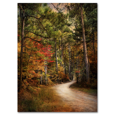 Wrapped Canvas Wall Art - Jai Johnson 'Autumn Forest 2' Wall Art for Living Room, Bedroom, or Office Décor - 24x32