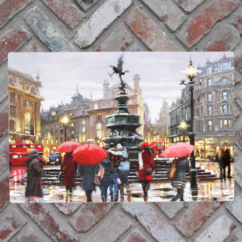 MACNEIL STUDIOS Traditional Cities & Countries Wall Decor on Ceramic