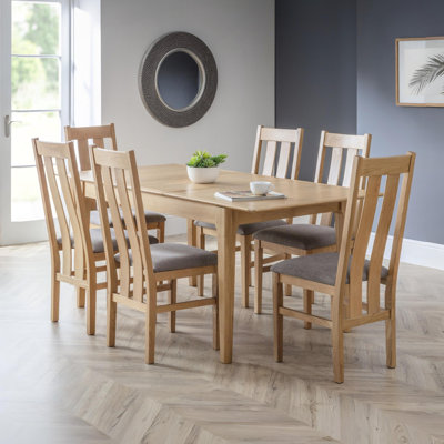 Mapleview 48 cm H Upholstered Linen Slat Back Dining Chair in Brown
