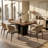 Modern Extendable Wooden Dining Table for 4-10 People with Black Double Pedestal Base, Large Kitchen and Dining Room Table-1316542348-1316542349