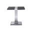 Ensemble de table de style contemporain 3 pièces 1 table basse 2 tables de bout en acier inoxydable à finition tréteaux-756092428