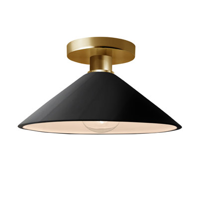 Single Light Ceramic Semi Flush Mount