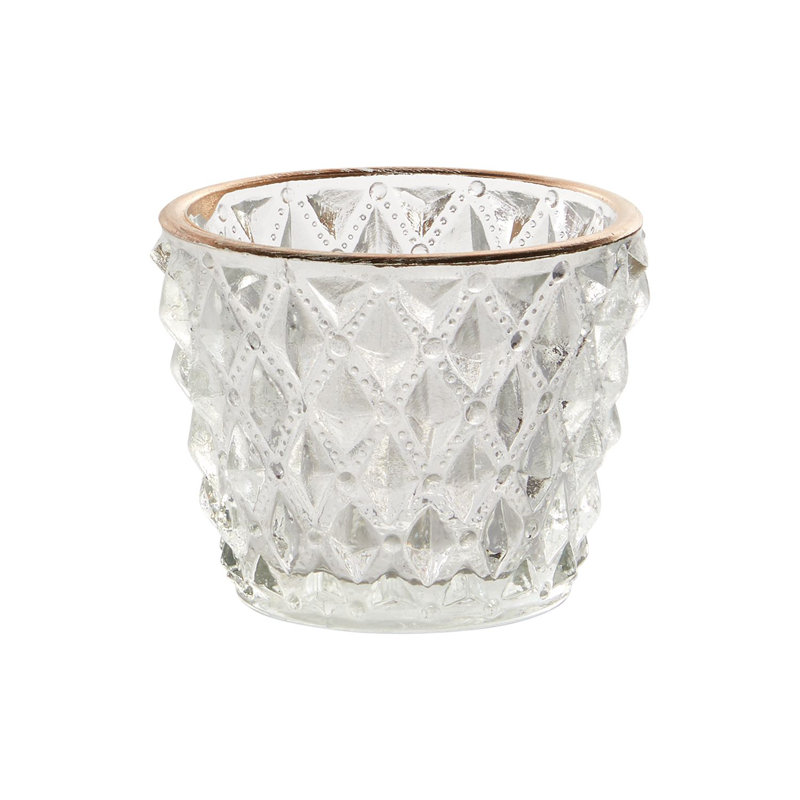 Porte-votive de table en verre Cristal, H 2,25 po x l 3 po x P 3 po