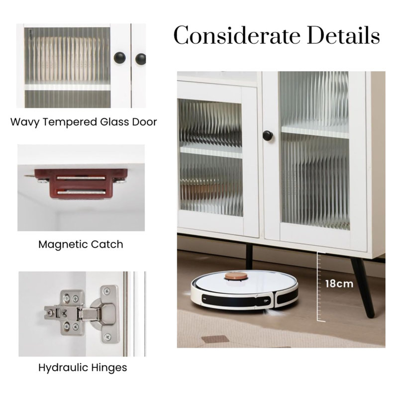 Thermia 97cm Sideboard, White
