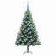 Artificial Hinged Christmas Tree with Flocked Snow-1693989636-1693989637