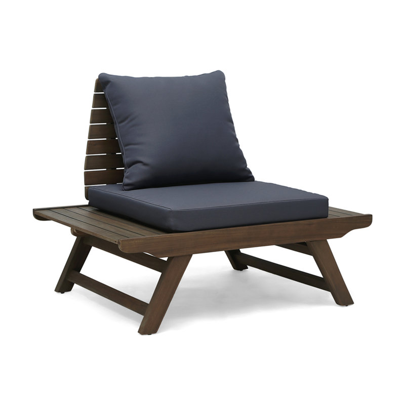 Sedona Club Chair, Gray Cushion/Brown Frame
