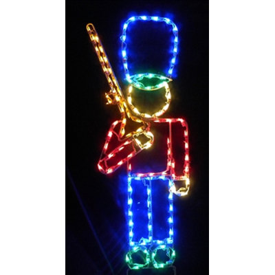 Figurine lumineuse jouet de Noël avec fusil