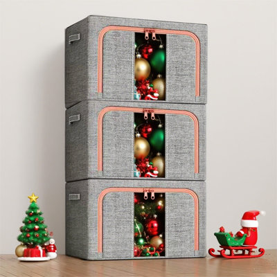 Boîte de rangement avec cadre (grand - 66 L)