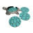 Sea Turtle Round Coaster Set With Holder