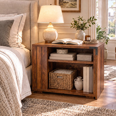 Table basse moderne avec plateau amovible et grand espace de rangement, table centrale contemporaine pour salon, chambre et bureau, brun