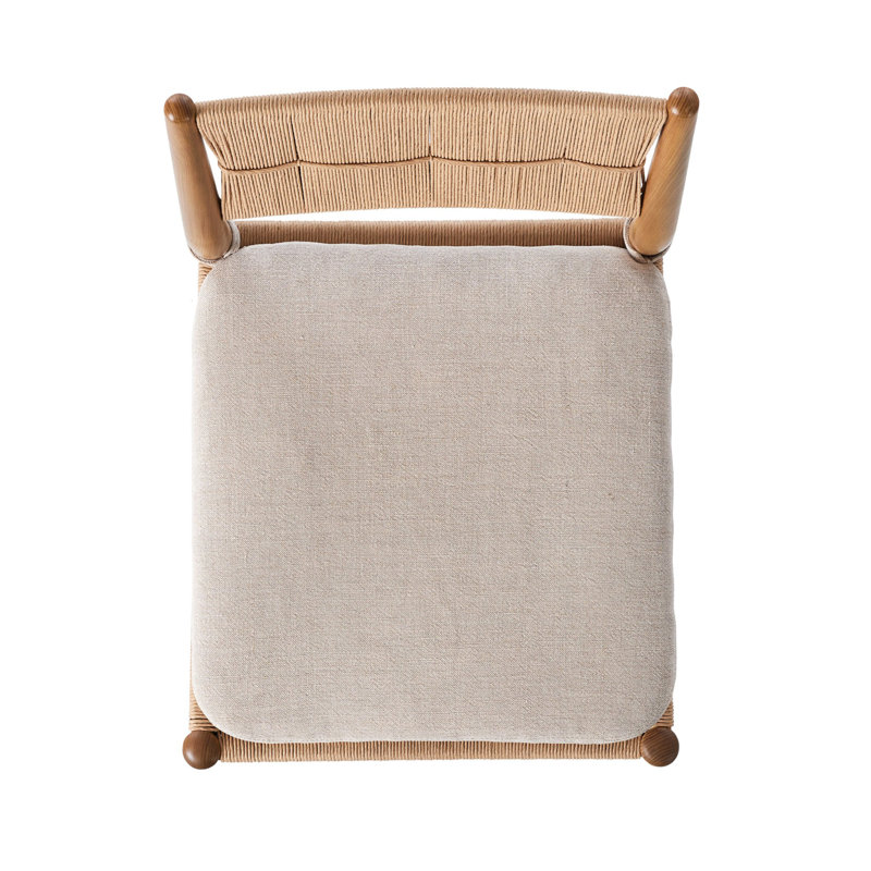 Dara Stool with Cushion, Gray, Brown, Counter Stool (25.08" Seat Height)
