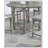 Contemporary Light Grey Counter Height Dining Set with Plush Upholstered Seats and Spacious Table, Perfect for Modern Dining Rooms