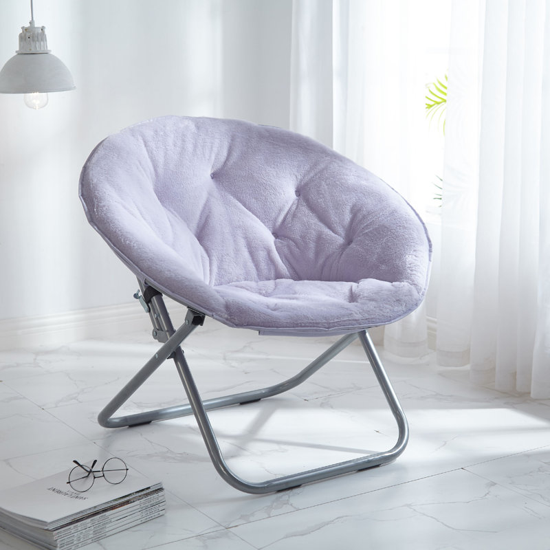 Fauteuil Papasan capitonné de 30 po de largeur Larsen, Velours lilas