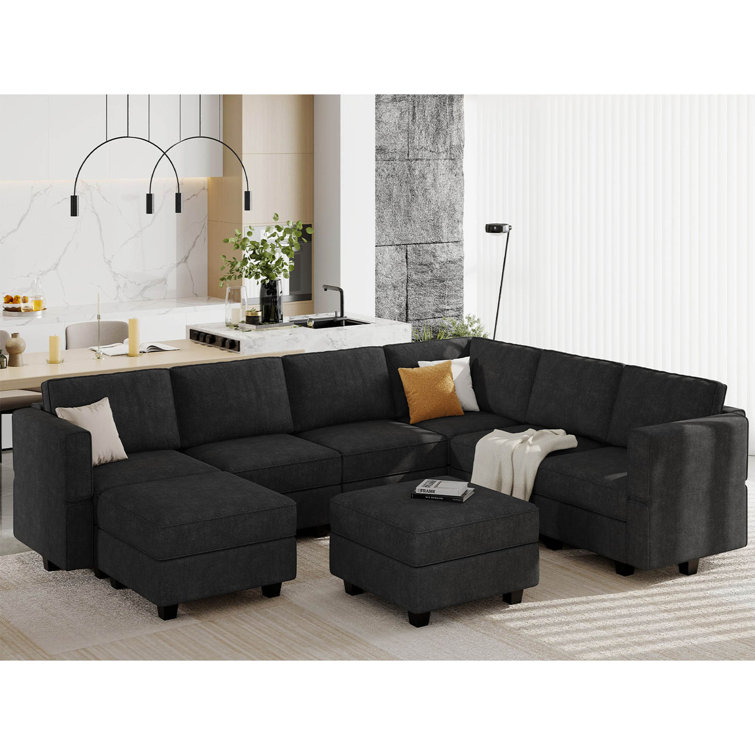 9 - Piece Upholstered Reclining Sectional