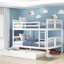 Full Over Full Bunk Bed With Twin Size Trundle And Ladder-White-668441342