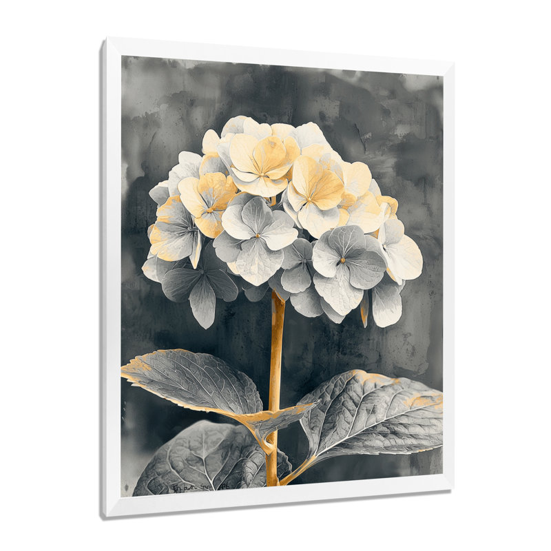 Hartlepool - Décoration murale florale, Reproduction encadrée d'une seule photo, H 32 po x l 24 po, Blanc