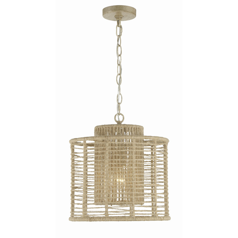Aretha Karlie 1 - Light Drum Pendant, Burnished Silver
