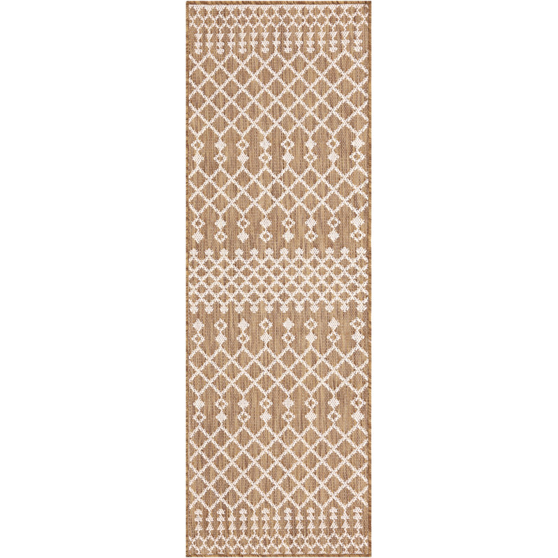 Robbs Rectangle Indoor/Outdoor Area Rug, Runner 2' x 6', Jute