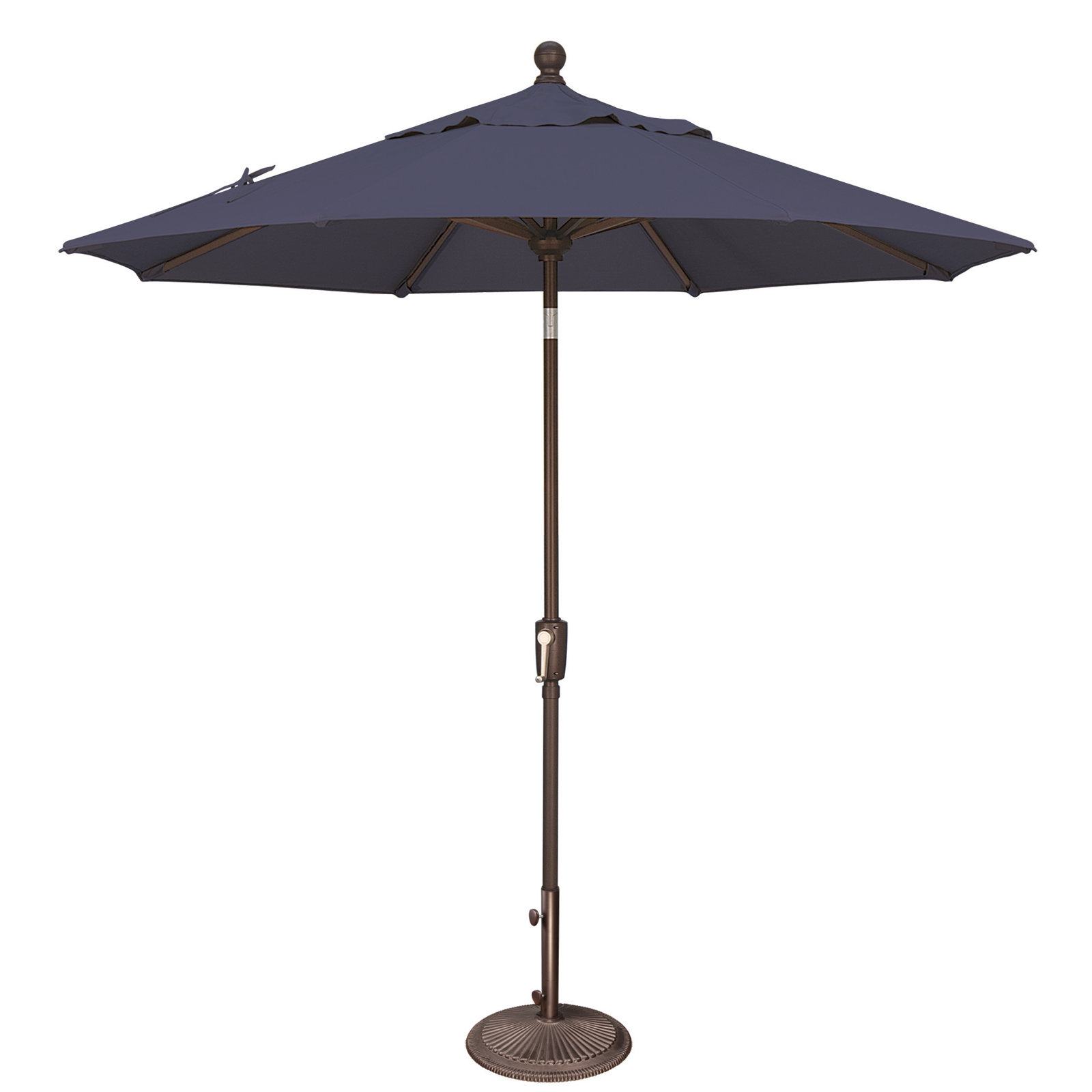 Launceston Market Umbrella, Canvas Navy Sunbrella® Canvas, Bronze, 96" H x 90" W x 90" D
