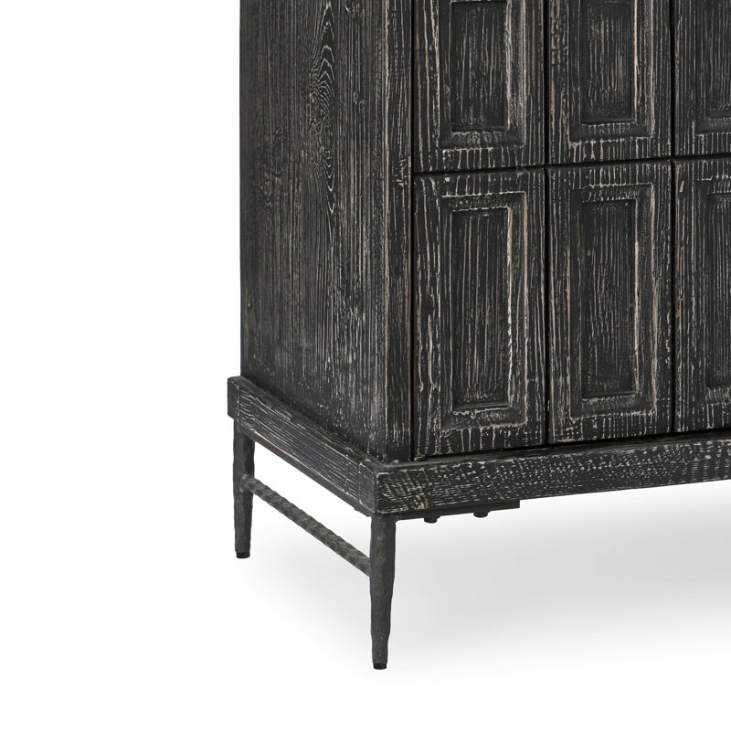 Willmark 106" Sideboard, Timeworn Black