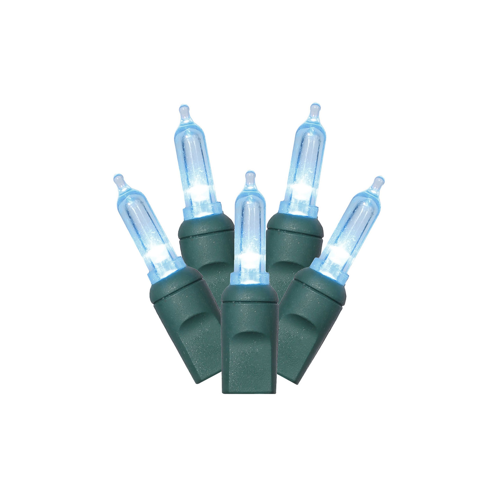 Italian LED Single Mold Christmas Light Set, Teal