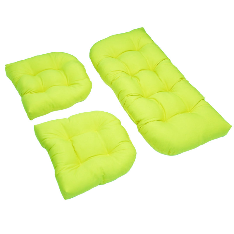 Indoor 5'' Loveseat Seat Cushion, Lime mojito