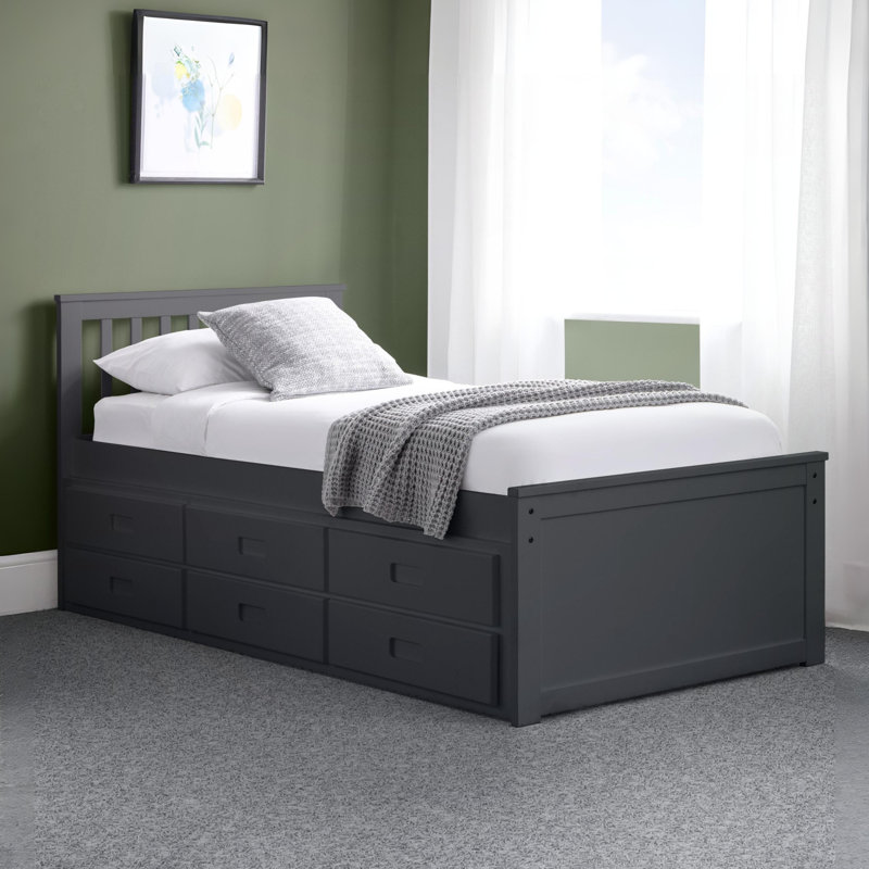 Candor UK Single - DE 90 X 190 Cm Storage Bed, Anthraciet