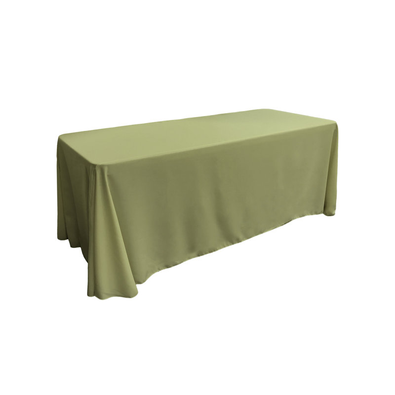 Rectangular Stain-Resistant Polyester Tablecloth - Basics by Wayfair™, Dark Sage, 156" x 90"
