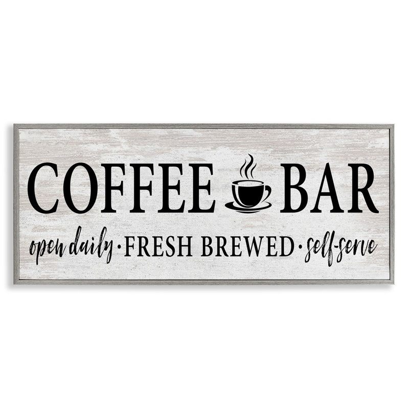 Plaque de café, H 13 po x l 30 po x P 1,5 po, Estampe numérique Farmhouse