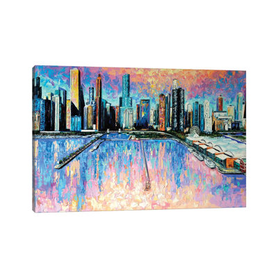 Chicago Skyline 1 Piece Wrapped Canvas Painting