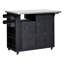 Îlot de cuisine d'extérieur en bois massif extensible 19,3 po / 28 po-135338004
