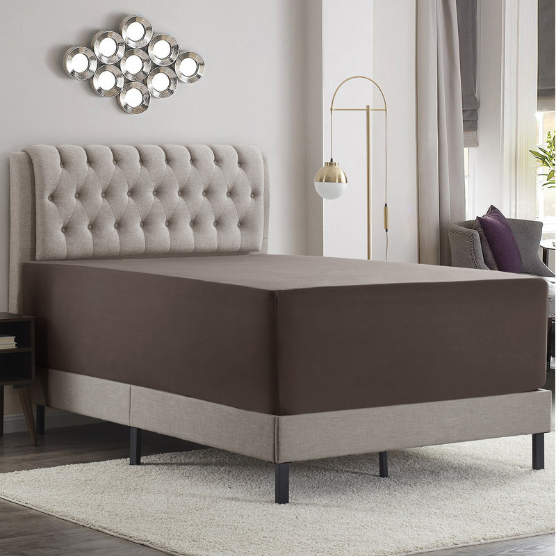 Drap-housse uni Empyrean Bedding, Drap-housse très grand californien, Chocolat