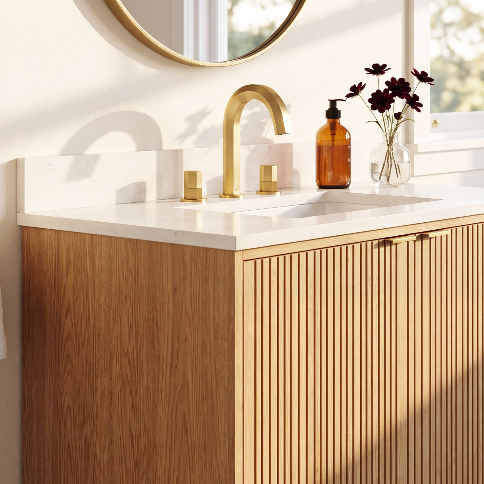 Hart Widespread Bathroom Faucet, Matte Brushed Gold