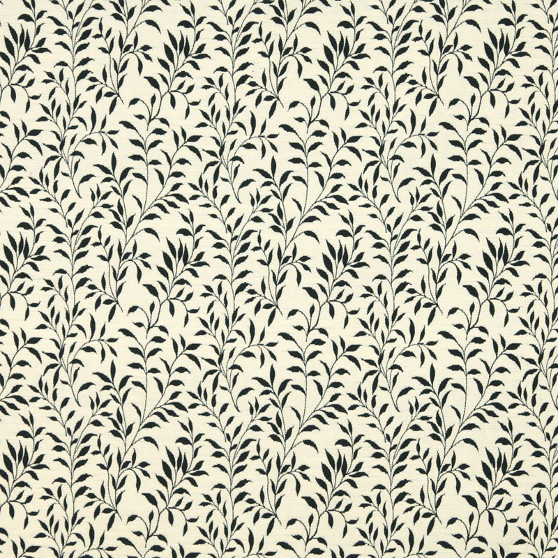Tissu floral matelassé, Noir