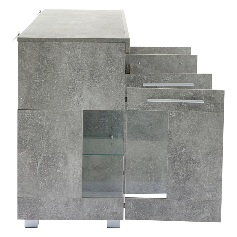 Heron 140cm Wide Accent Sideboard, Gray